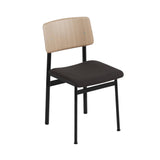 Loft Chair: Upholstered + Black + Oak