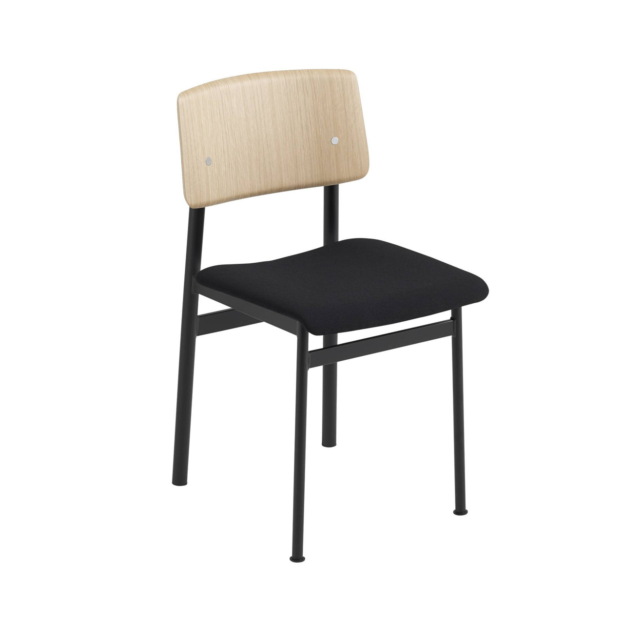 Loft Chair: Upholstered + Black + Oak