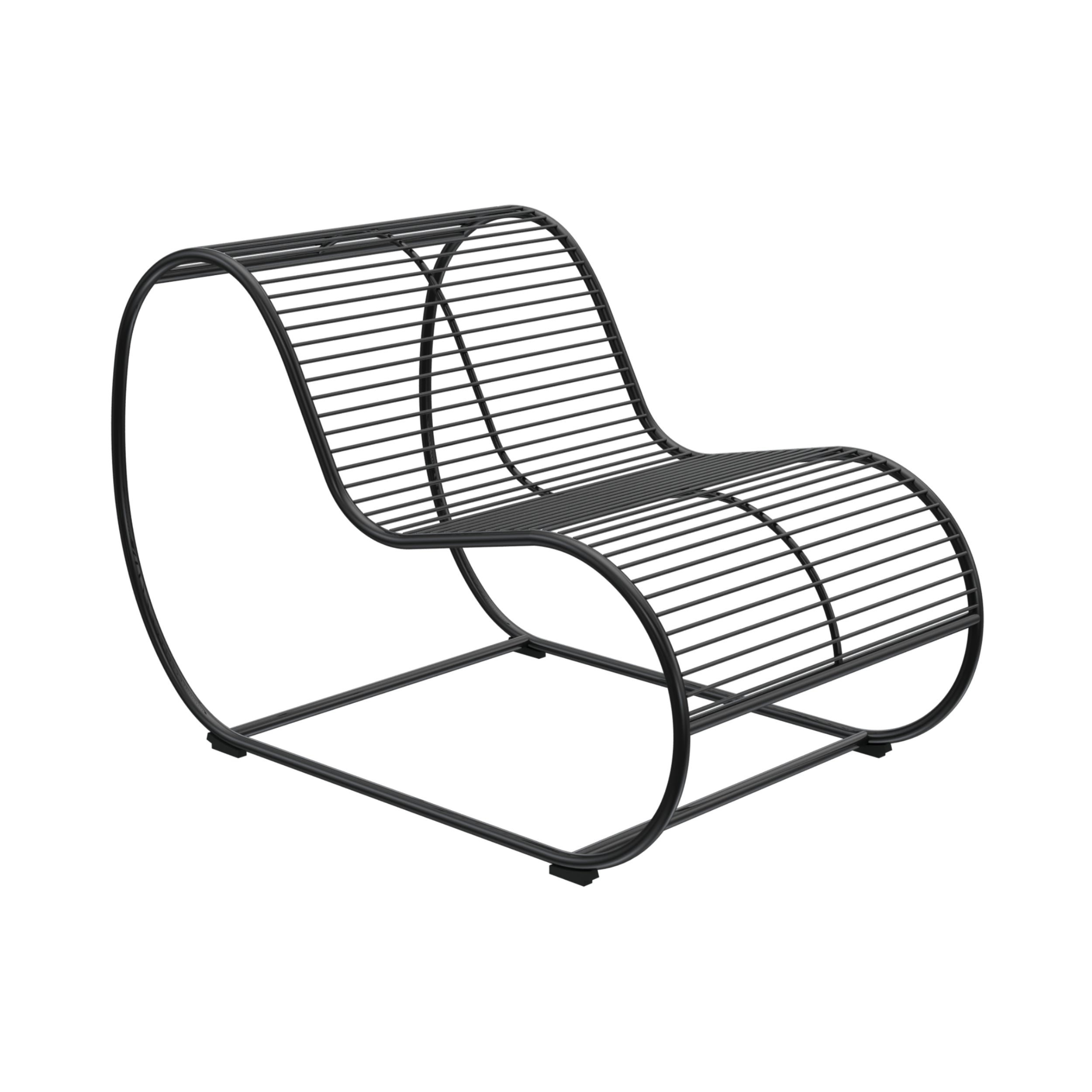 Loop Lounge Chair: Black + Without Seatpad