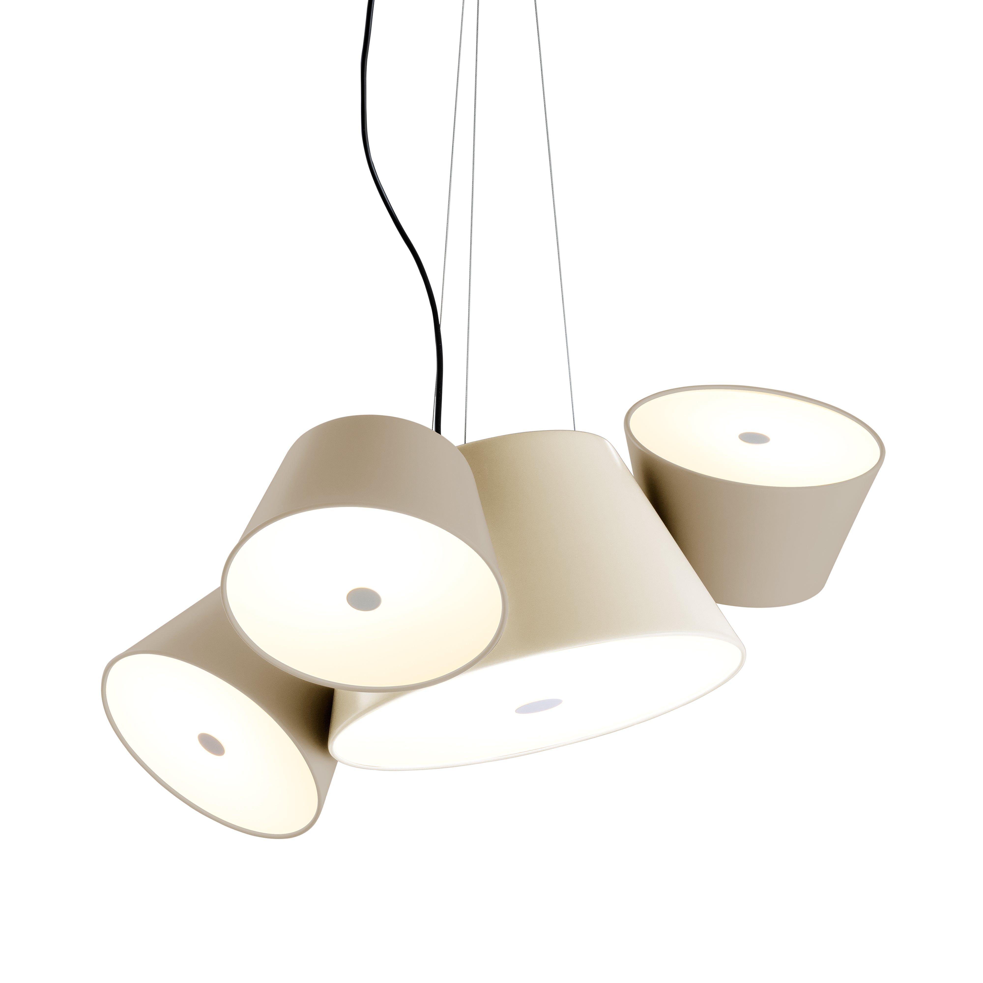 Tam Tam 3 Pendant Light: Off-White + Sand