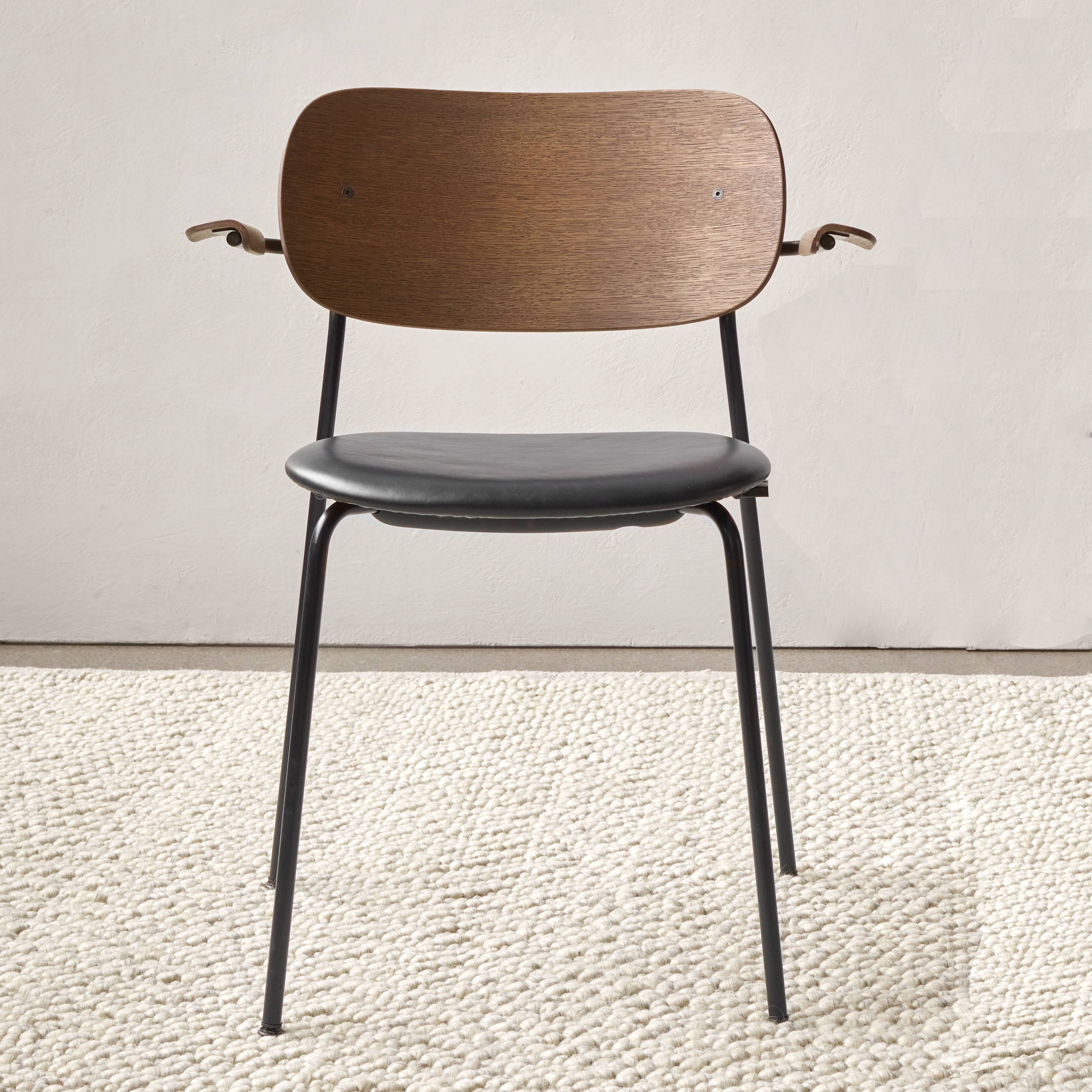 Co Dining Chair with Armrests: Seat Upholstered