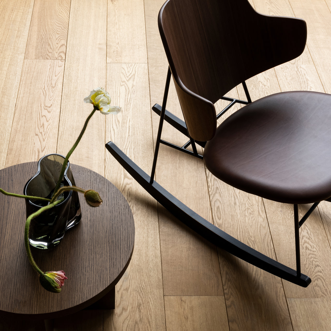 The Penguin Rocking Chair: Seat Upholstered - Quick Ship