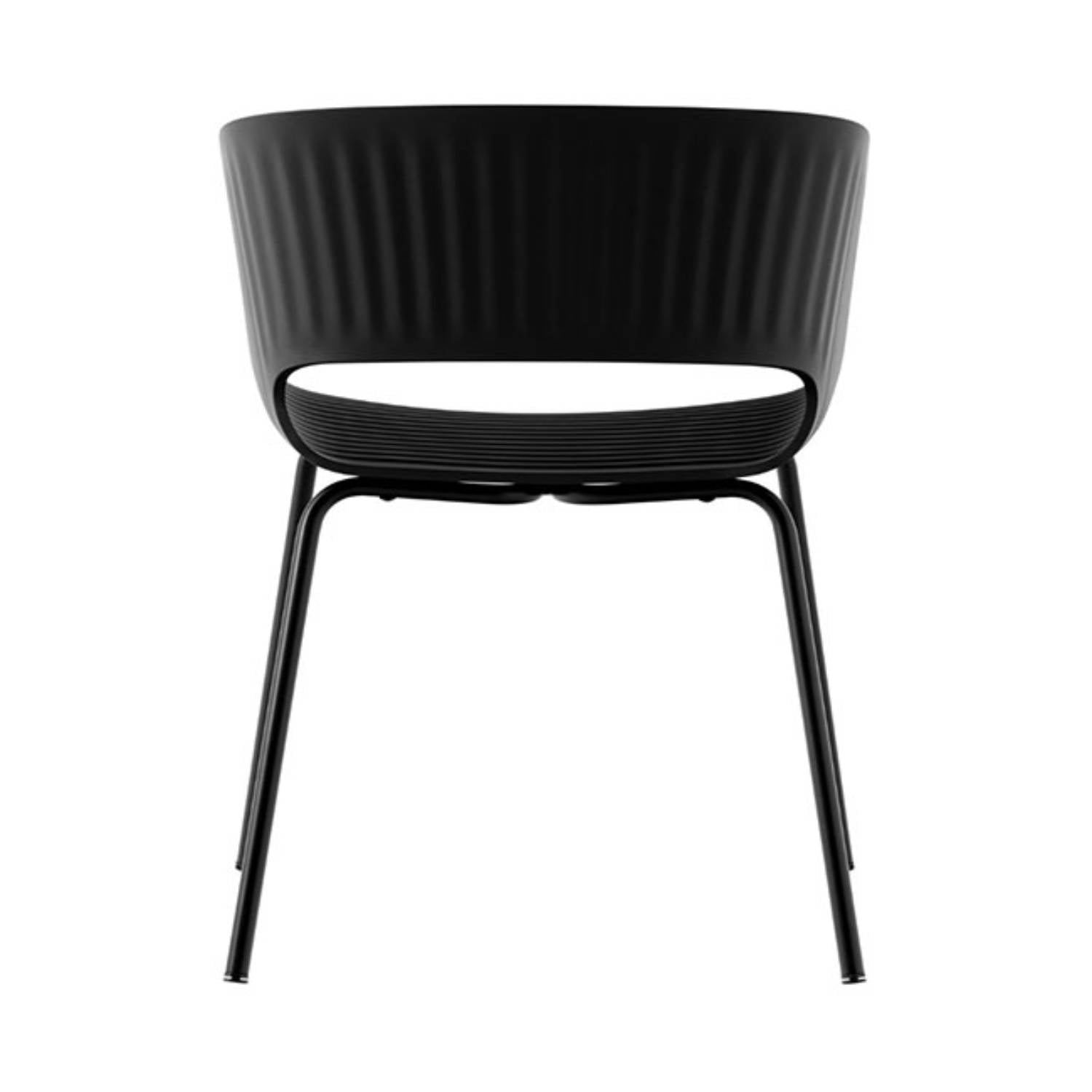 Maree Chair 401: Plastic Black + Powder Coated Black