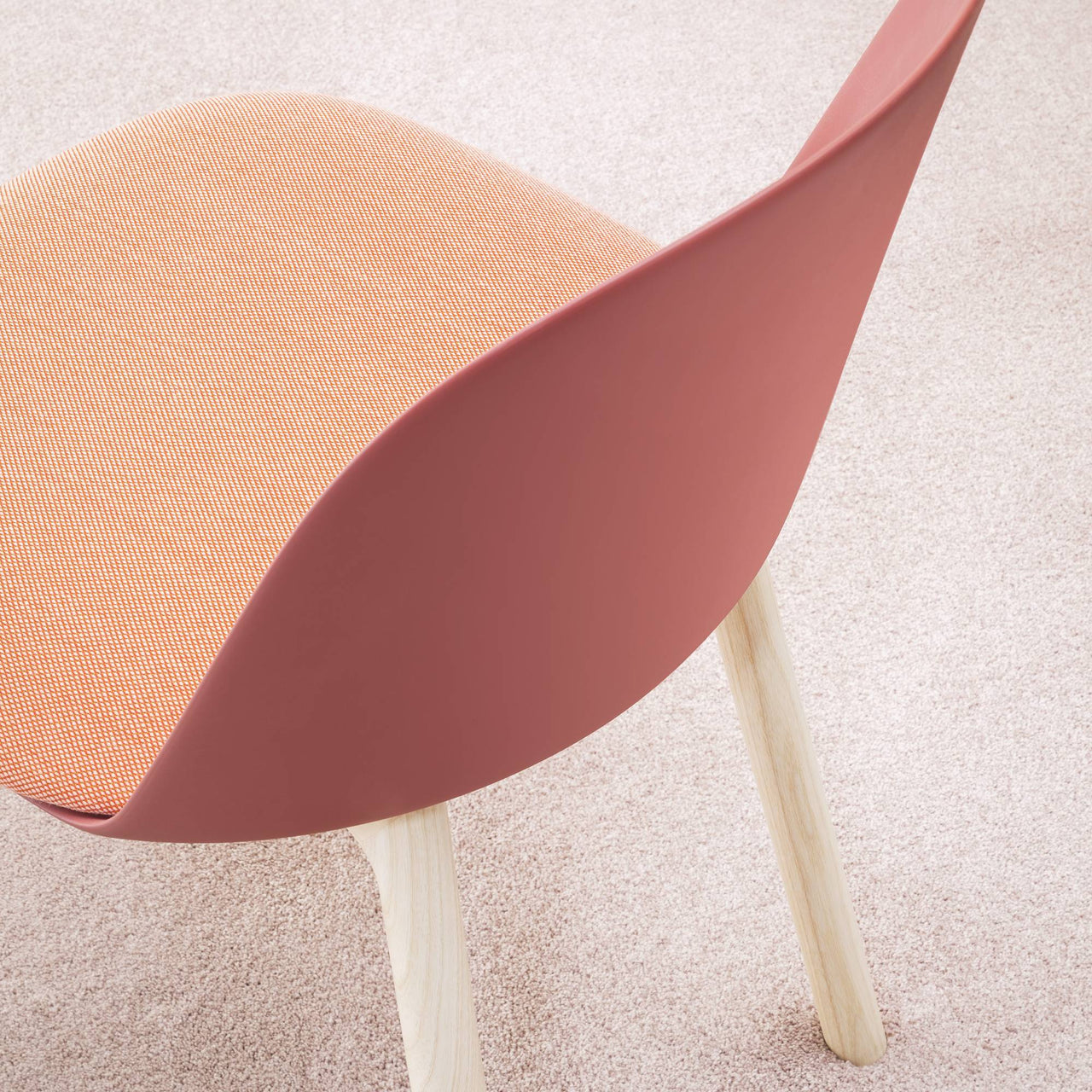 Mariolina Side Chair: Wood Base + Upholstered