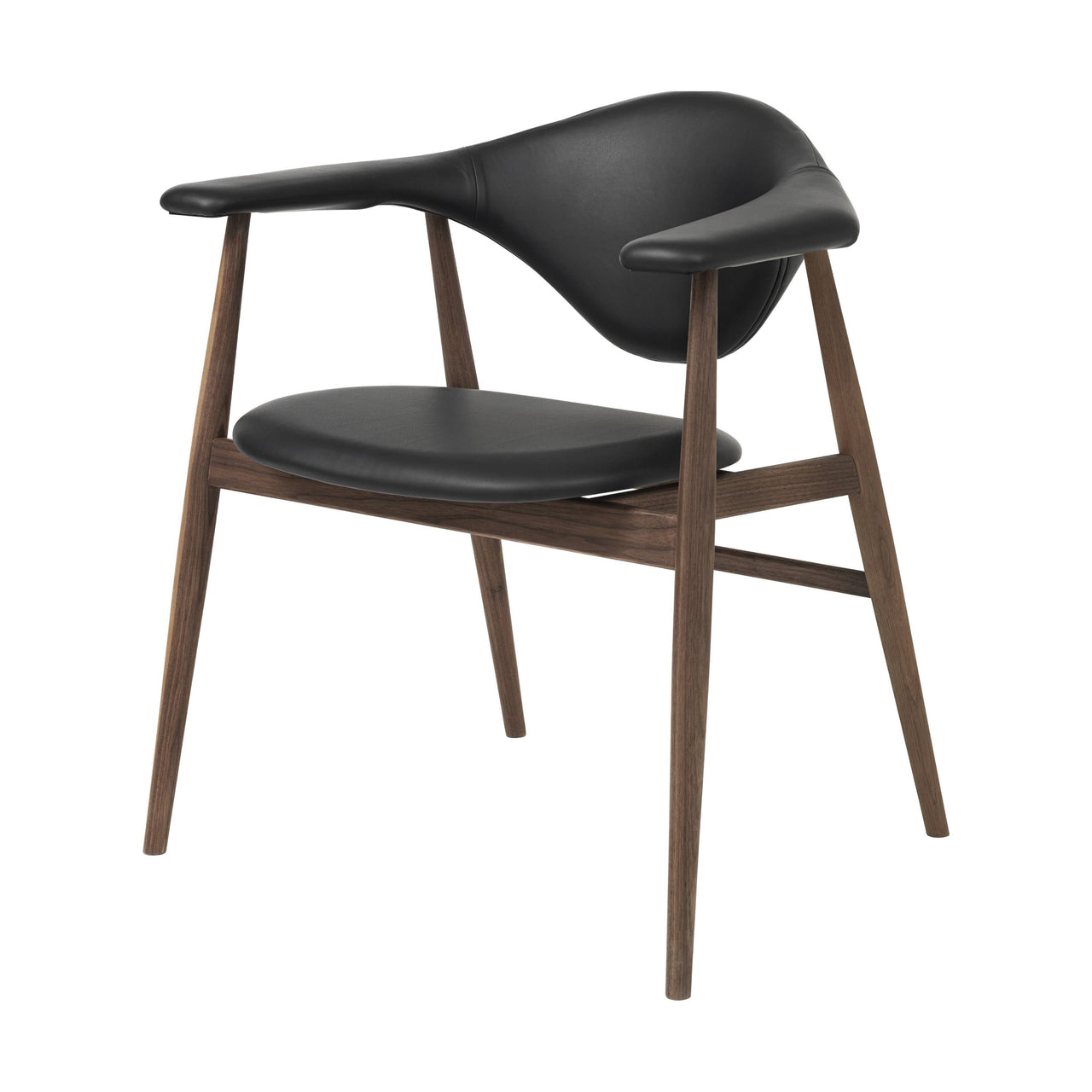 Masculo Dining Chair: Wood Base + Oiled American Walnut