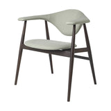Masculo Dining Chair: Wood Base + Smoked Oak Matt Lacquered