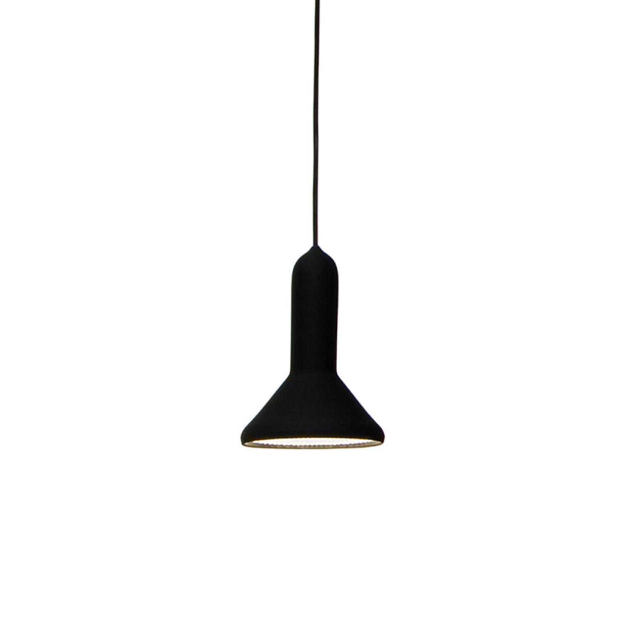 Torch Light Pendant: S1 Cone + Black + Black Cable