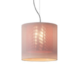 Moaré Pendant Lamp: Large (Double Shade) + White + Red