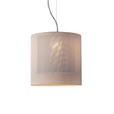 Moaré Pendant Lamp: Large (Double Shade) + White + Black