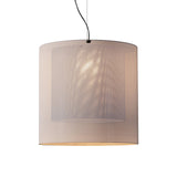 Moaré Pendant Lamp: Extra Large (Double Shade) + White + Black