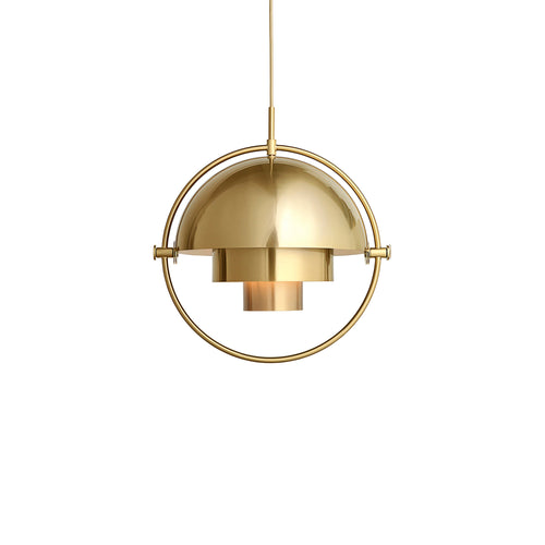 Multi-Lite Pendant: Brass + Shiny Brass