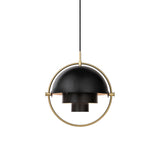 Multi-Lite Pendant: Brass + Soft Black Semi Matt