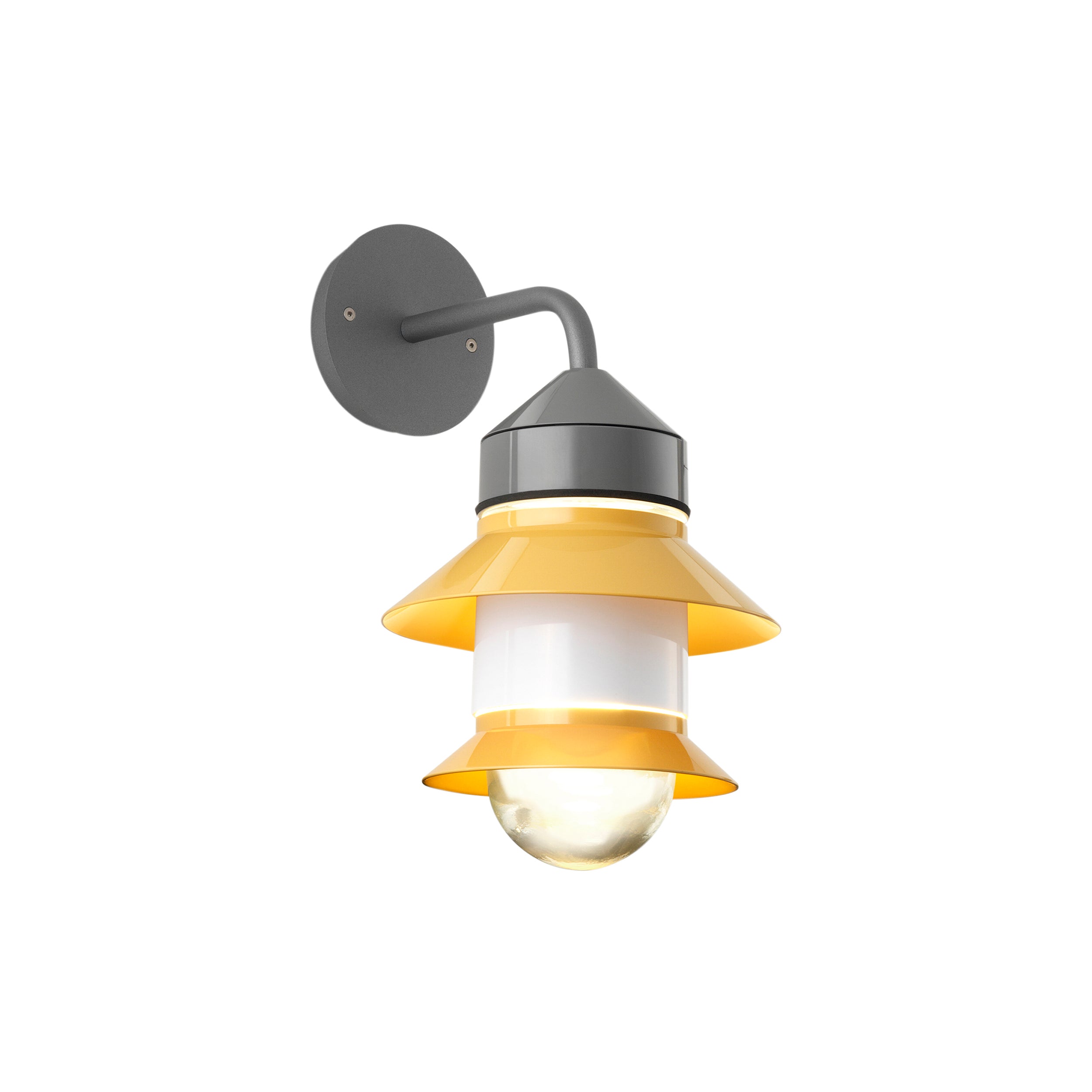 Santorini Fixed Stem Wall Light: Mustard