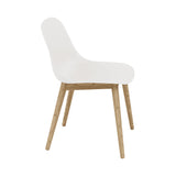 Fiber Side Chair: Wood Base + Recycled Shell + Natural White + Oak