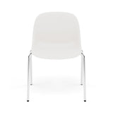 Fiber Side Chair: A-Base With Felt Glides + Natural White