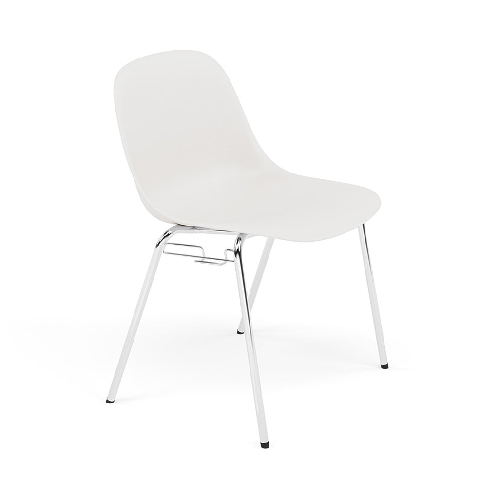 Fiber Side Chair: A-Base with Linking Device + Recycled Shell + Natural White