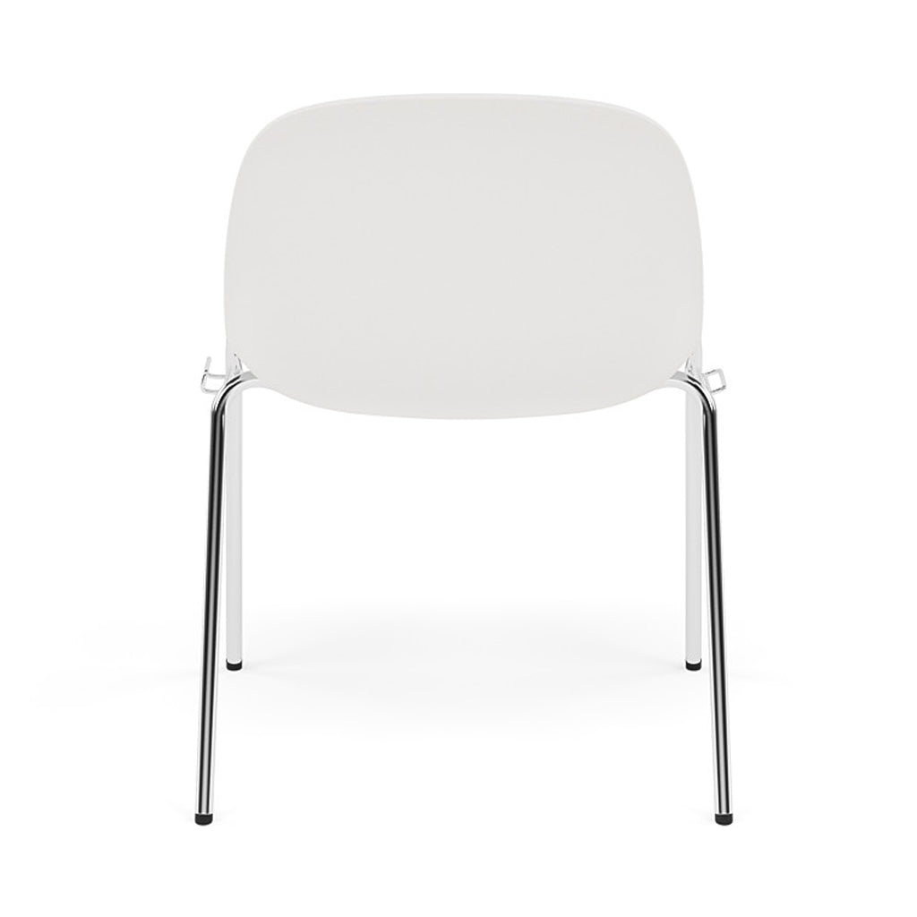 Fiber Side Chair: A-Base with Linking Device + Recycled Shell + Natural White