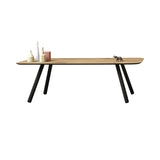 Pixie Rectangular Dining Table: Small + Vintage Oak + Black Ash