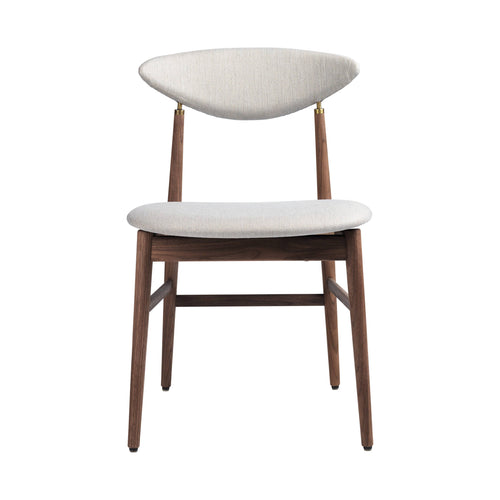 Gent Dining Chair: Wood Base + Fully Upholstered + Oiled American Walnut