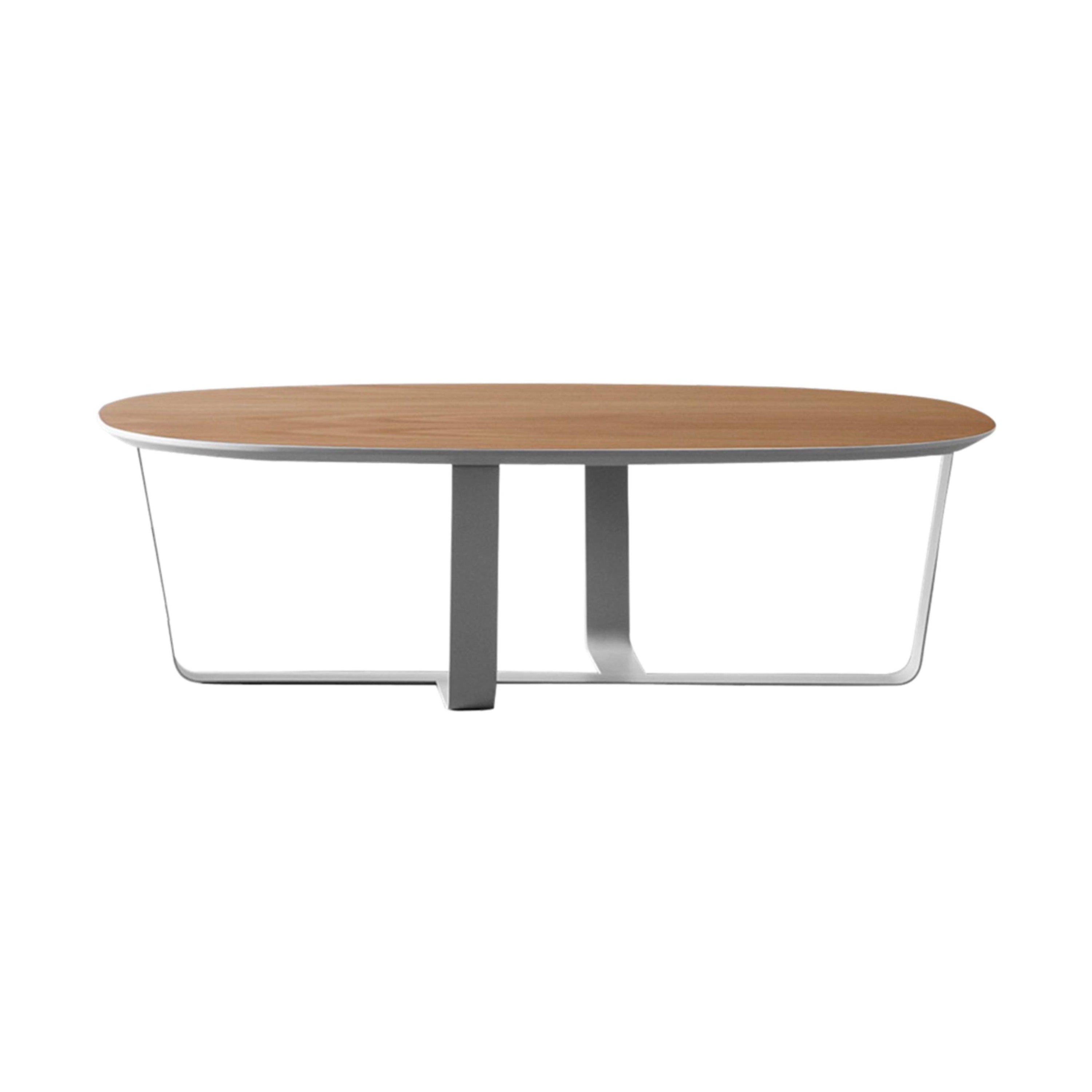 Bino Coffee Table: Small + Vintage Oak + Lacquered White