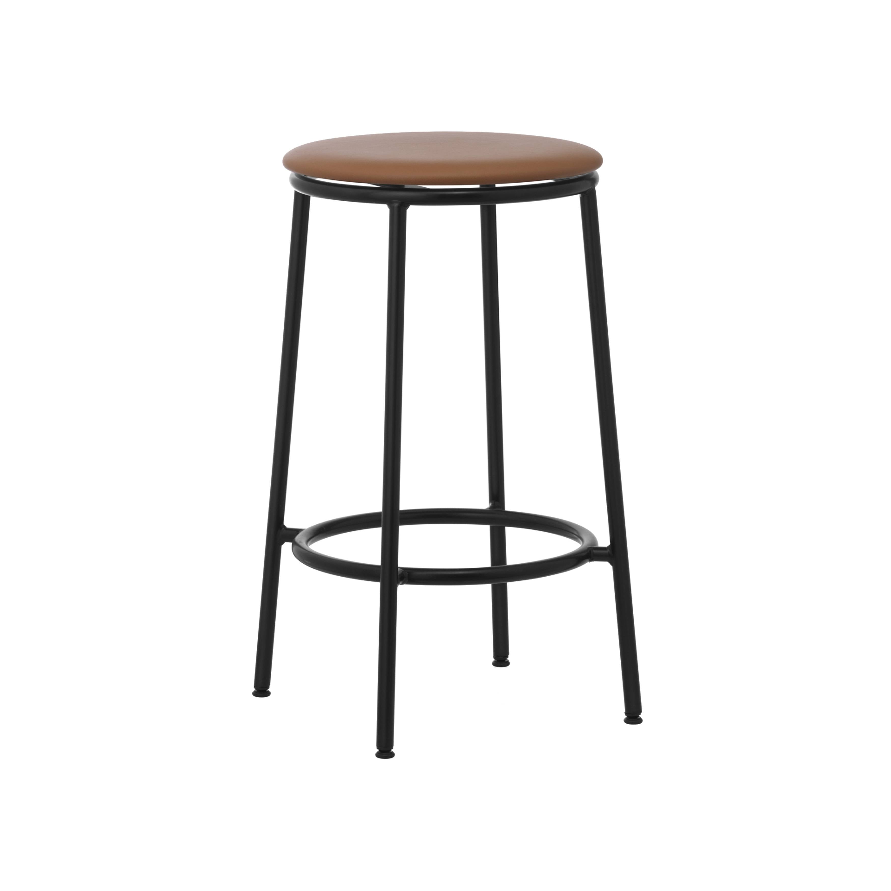 Circa Bar + Counter Stool: Upholstered + Counter + Ultra Leather Brandy