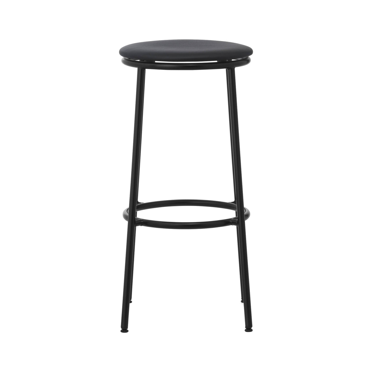 Circa Bar + Counter Stool: Upholstered + Bar + Ultra Leather Black