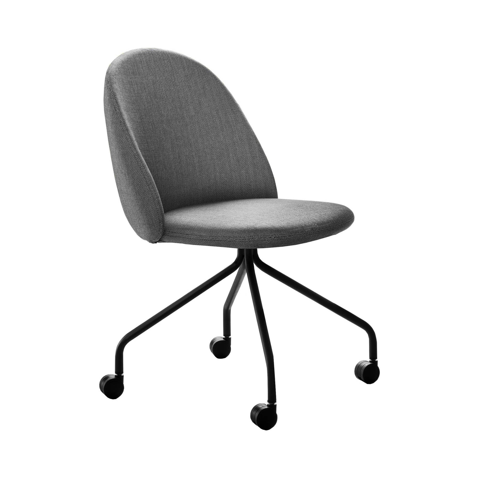 Iola Chair: Swivel 4-Star Base + Anthracite