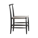 Pelleossa Chair: Black Oak + White Leather