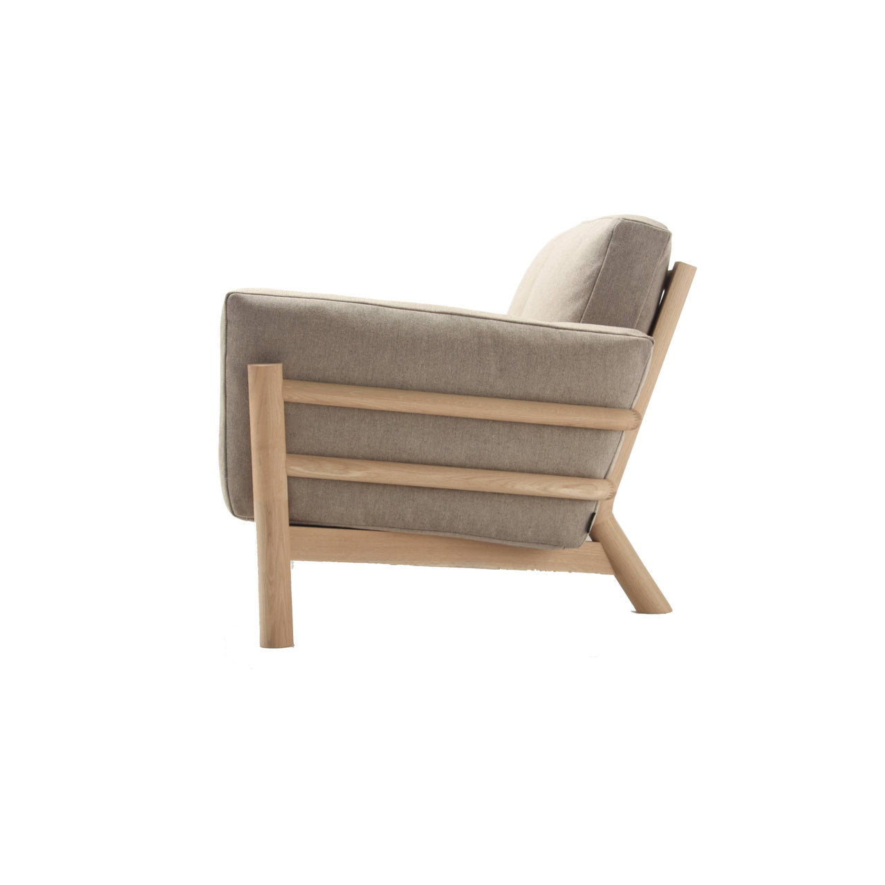 Castor Sofa 2 Seater: Pure Oak