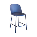 Mariolina Stool: Lacquered Intense Blue + Intense Blue