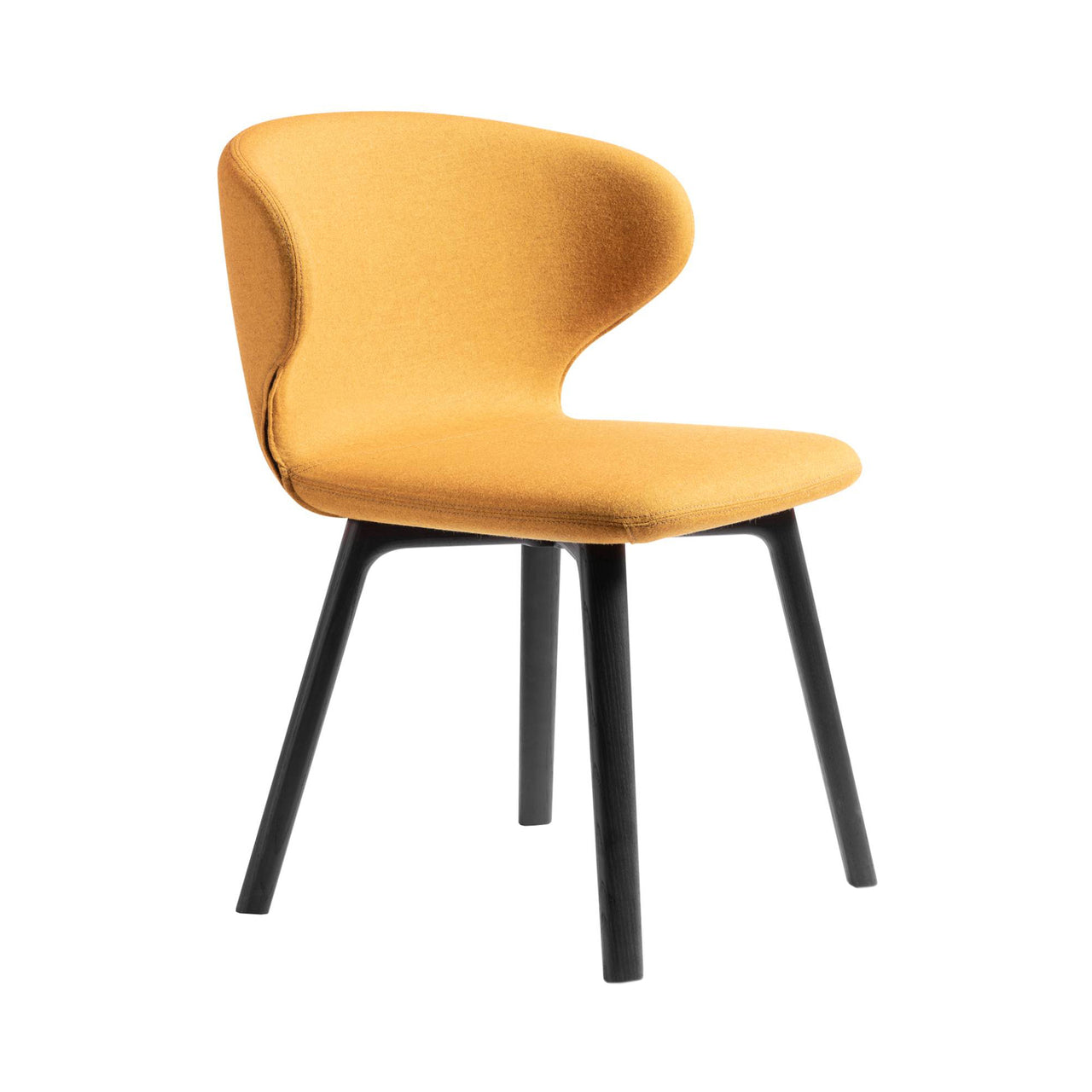 Mula Side Chair: Wood Base + Black Ash