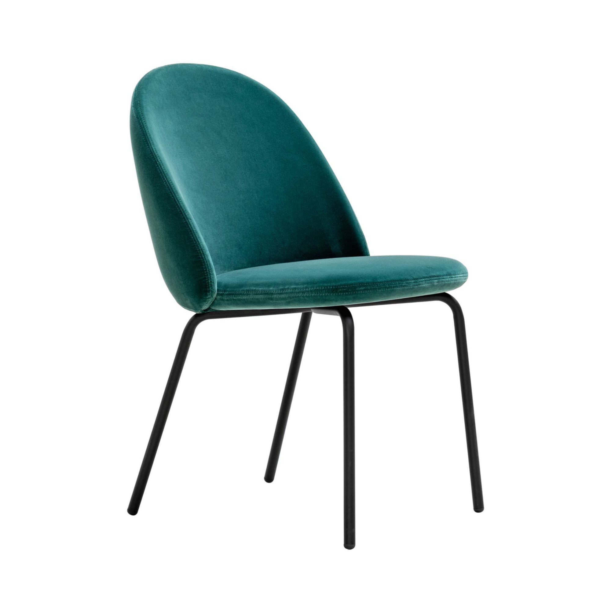 Iola Chair: Metal Base + Black