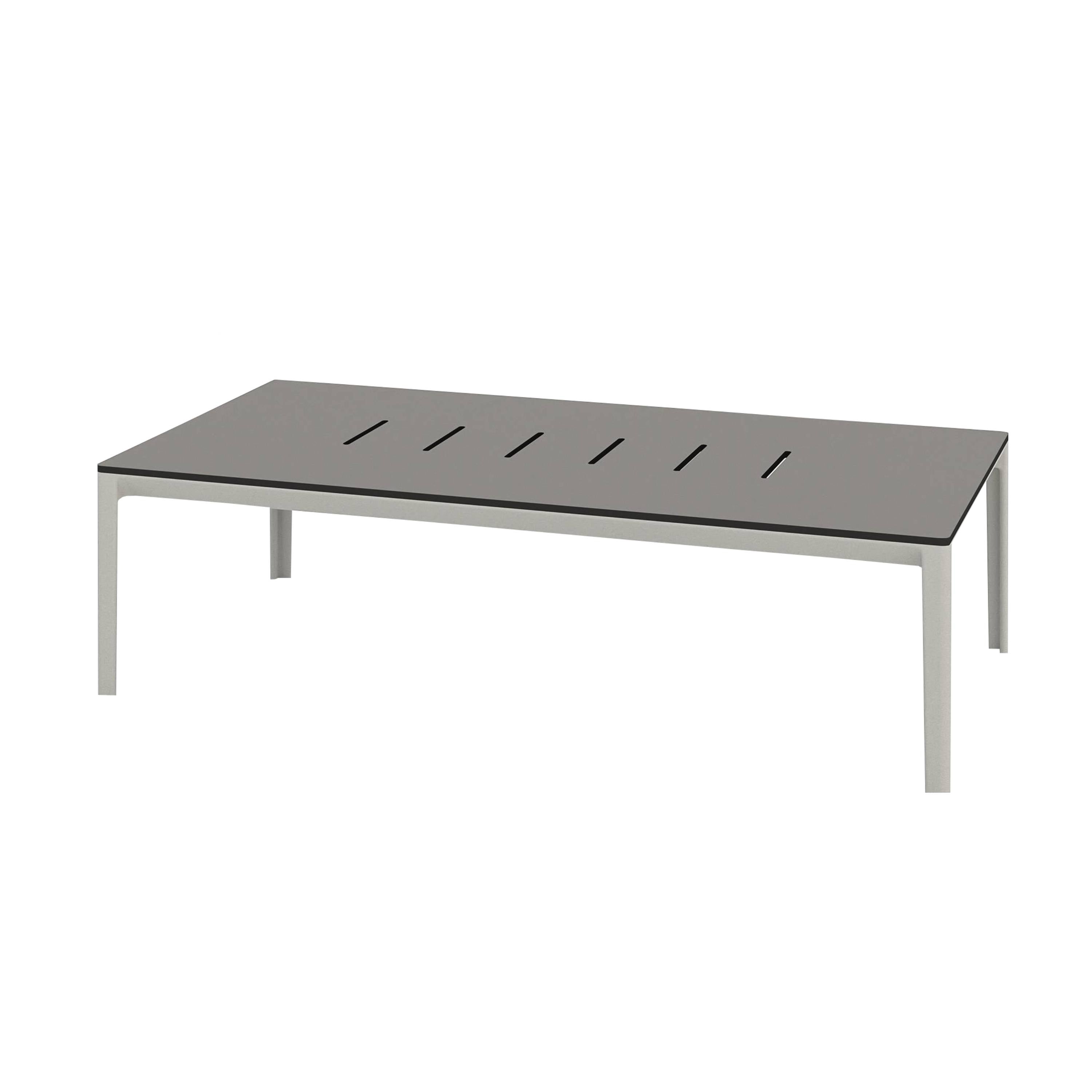 Outdoor Able Low Table: Rectangle + Polaris Gray