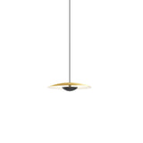 Ginger Pendant: Brushed Brass + White