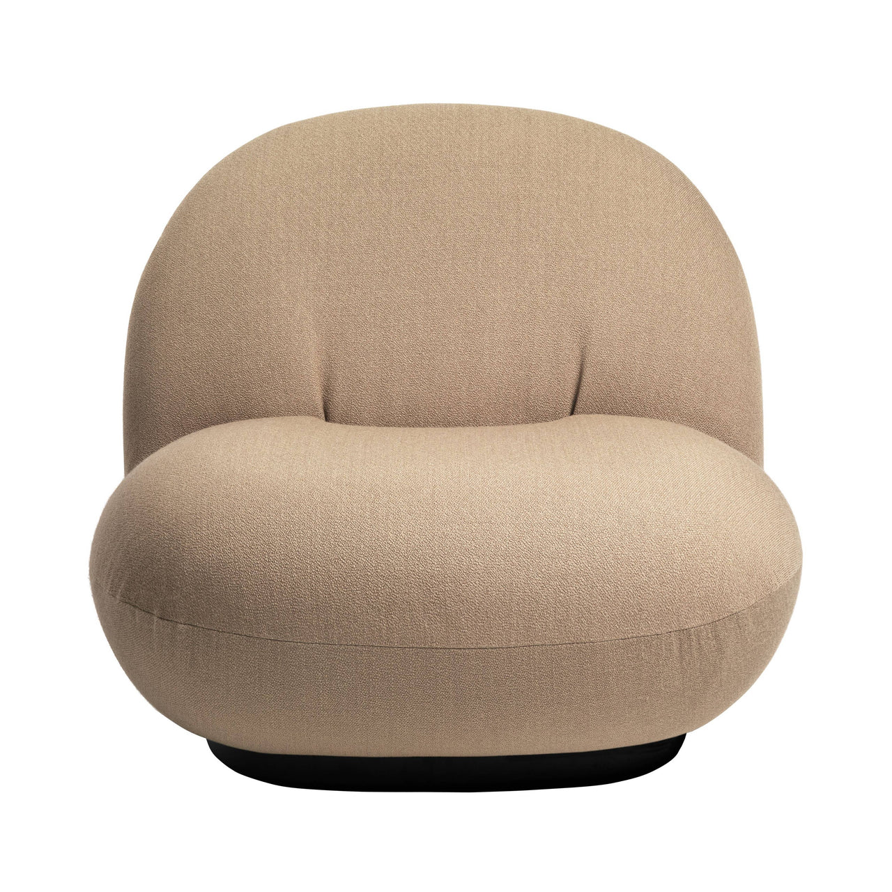 Pacha Lounge Chair: Swivel + Black Semi Matt