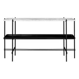 TS Console: With Tray + Black + White Carrara Marble