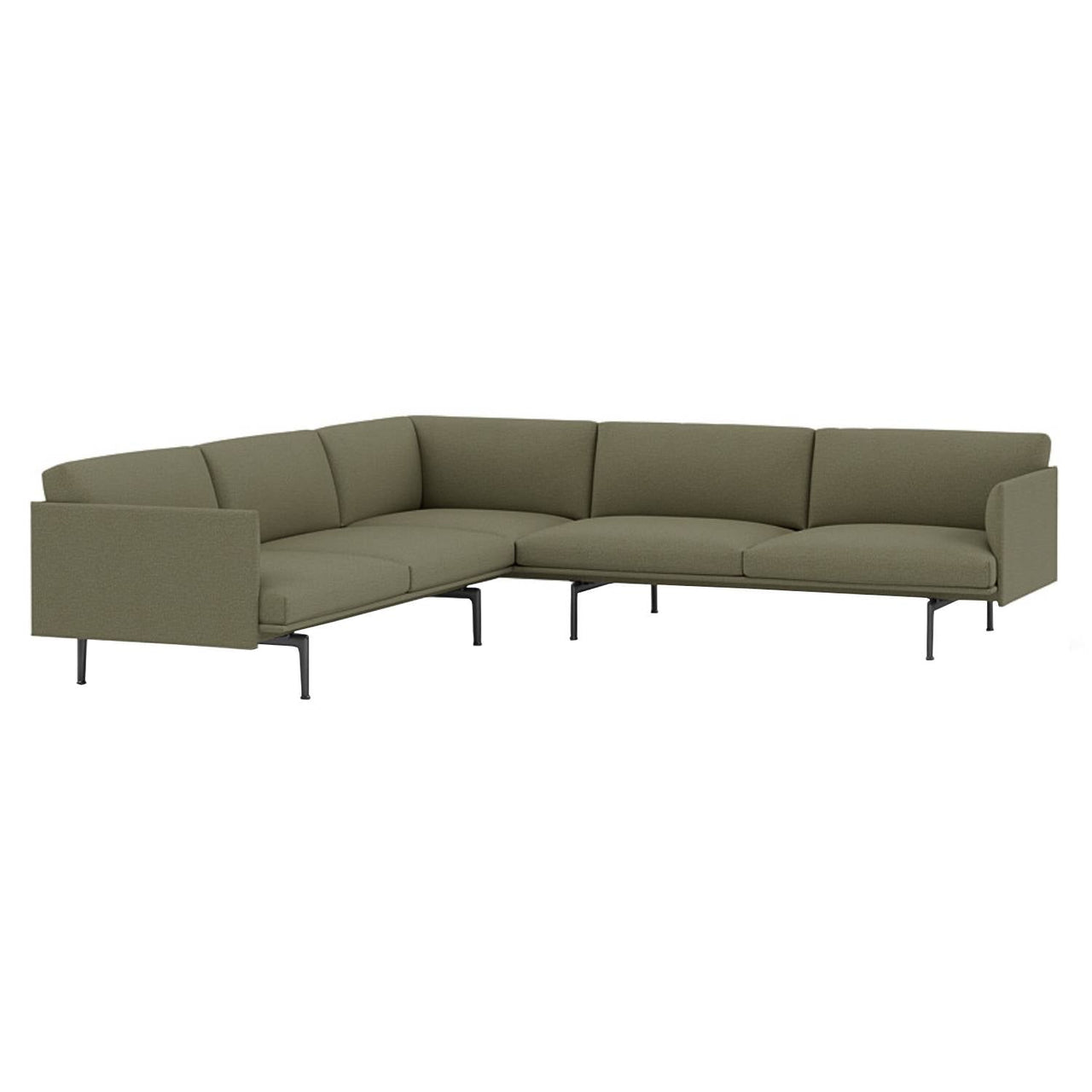 Outline Corner Sofa: Black