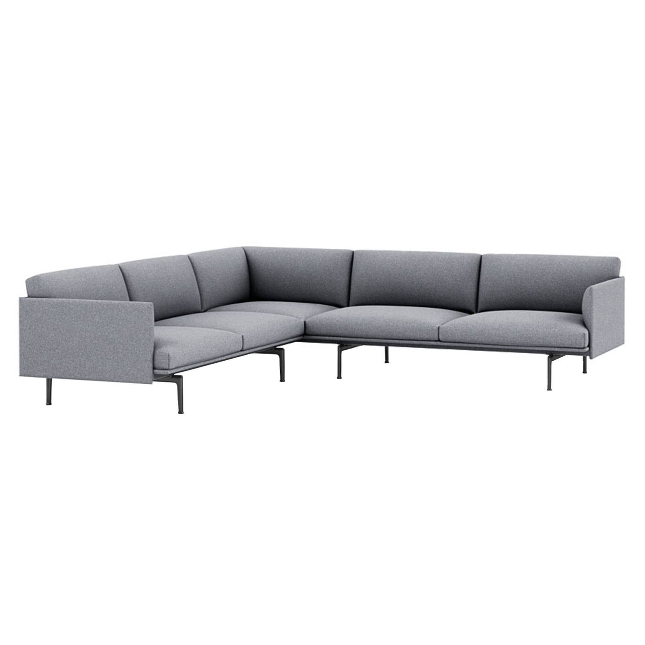 Outline Corner Sofa: Black