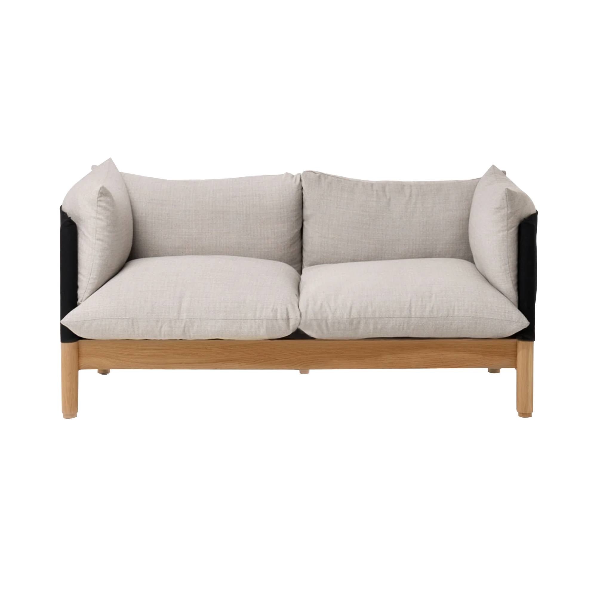 Tepee 2 Seater Sofa: Oak + Black