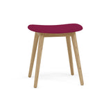 Fiber Stool: Wood Base + Upholstered + Oak