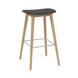 Fiber Bar + Counter Stool: Wood Base + Bar + Oak + Black