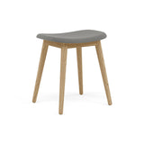 Fiber Stool: Wood Base + Upholstered + Oak