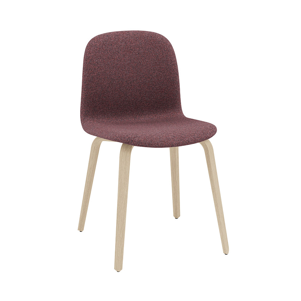 Visu Chair: Wood Base + Upholstered + Oak