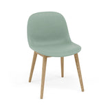 Fiber Side Chair: Wood Base + Recycled Shell + Upholstered + Oak