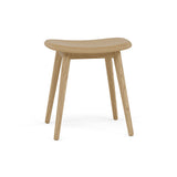 Fiber Stool: Wood Base + Upholstered + Oak