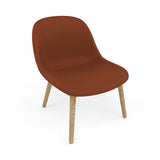 Fiber Lounge Chair: Wood Base + Upholstered + Oak