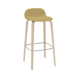 Visu Bar Stool: Upholstered + Oak