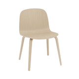 Visu Wide Chair: Wood Base + Oak