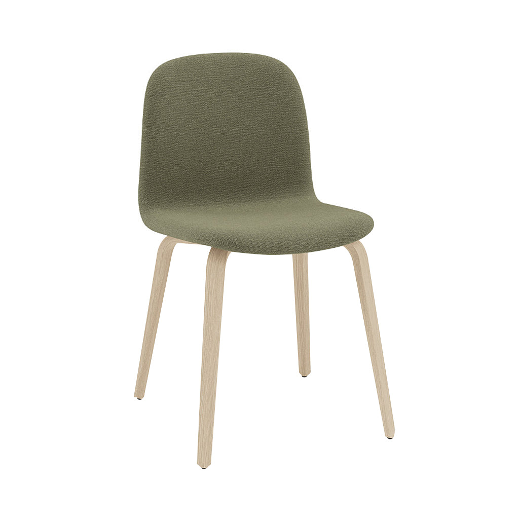 Visu Chair: Wood Base + Upholstered + Oak