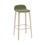 Visu Bar Stool: Upholstered + Oak